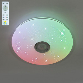 Esllse Керована МУЗИЧНА світлодіодна люстра MUSIC RGB 60W R-APP-390-WHITE/CHROME-220-IP20 (10101)