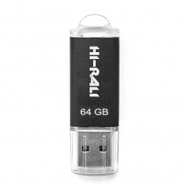 Hi-Rali 64 GB USB Flash Drive Rocket series Black (HI-64GBVCBK)