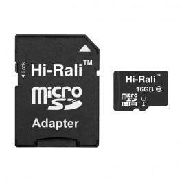 Hi-Rali 16 GB microSDHC class 10 + SD Adapter HI-16GBSD10U1-01