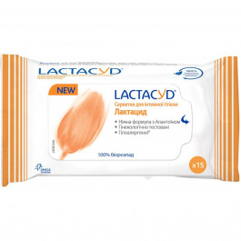 Lactacyd Салфетки для интимной гигиены  влажные, 15 шт. (5391520945649)
