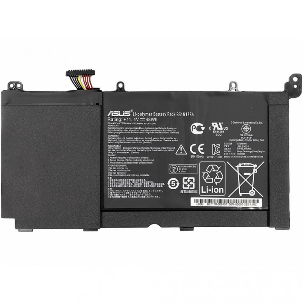PowerPlant ASUS VivoBook S551L A42-S551 11.4V 4400mAh original (NB430765) - зображення 1