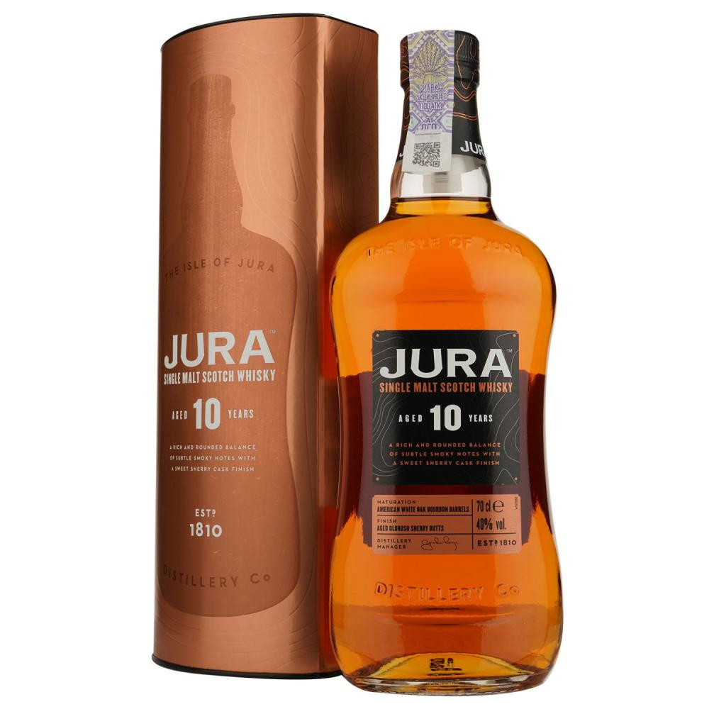 Jura Віскі Isle of Jura 10yo Single Malt Scotch Whisky, 40%, 0,7л (5013967012486) - зображення 1