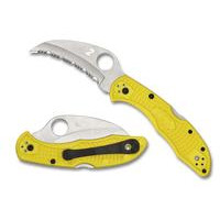   Spyderco Tasman Salt 2 Serrated Yellow