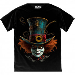 TKT Import Футболка бавовняна чорна з принтом Mad Hatter  9000217-black