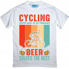 TKT Import Футболка бавовняна біла з принтом Cycling Beer  9000130 - зображення 1