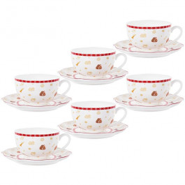 Lefard Набір чашок для чаю з блюдцями Новорічна колекція 250мл 985-148