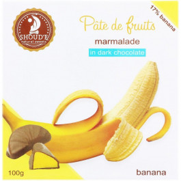 Shoud'e Мармелад  Pate de fruits банан в шоколаді, 100 г (4820230690323)