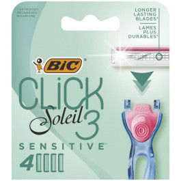   BIC Змінні картриджі для гоління (леза) жіночі  Miss Soleil Click Sensitive 4 шт (3086123644915)