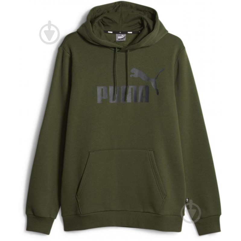 PUMA Оливкова чоловіча кофта  ESS Big Logo Hoodie FL (s) 586687/31 - зображення 1