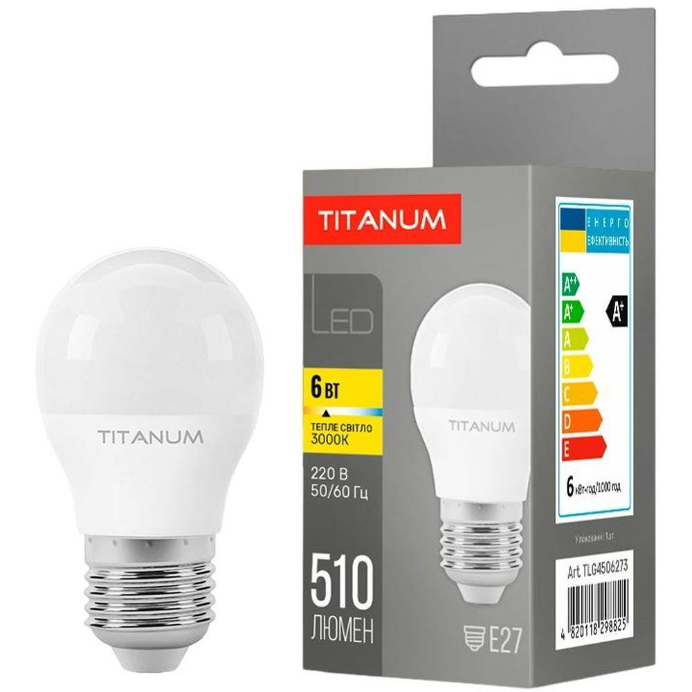 TITANUM LED G45 6W E27 3000K 220V (TLG4506273) - зображення 1