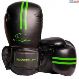 PowerPlay Боксерские перчатки 3016 16oz Black/Green (PP_3016_16oz_Black/Green)