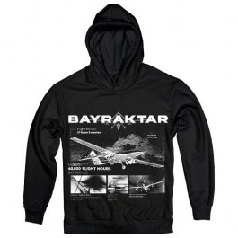   TKT Import Худі бавовняний чорний із принтом Bayraktar in Black  7000127-black