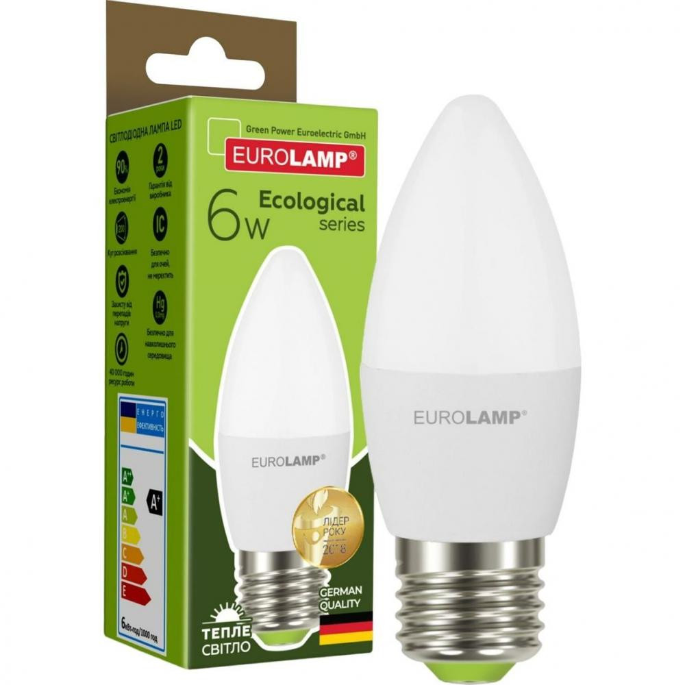 EUROLAMP LED ЕКО CL 6W E27 3000K (LED-CL-06273(P)) - зображення 1