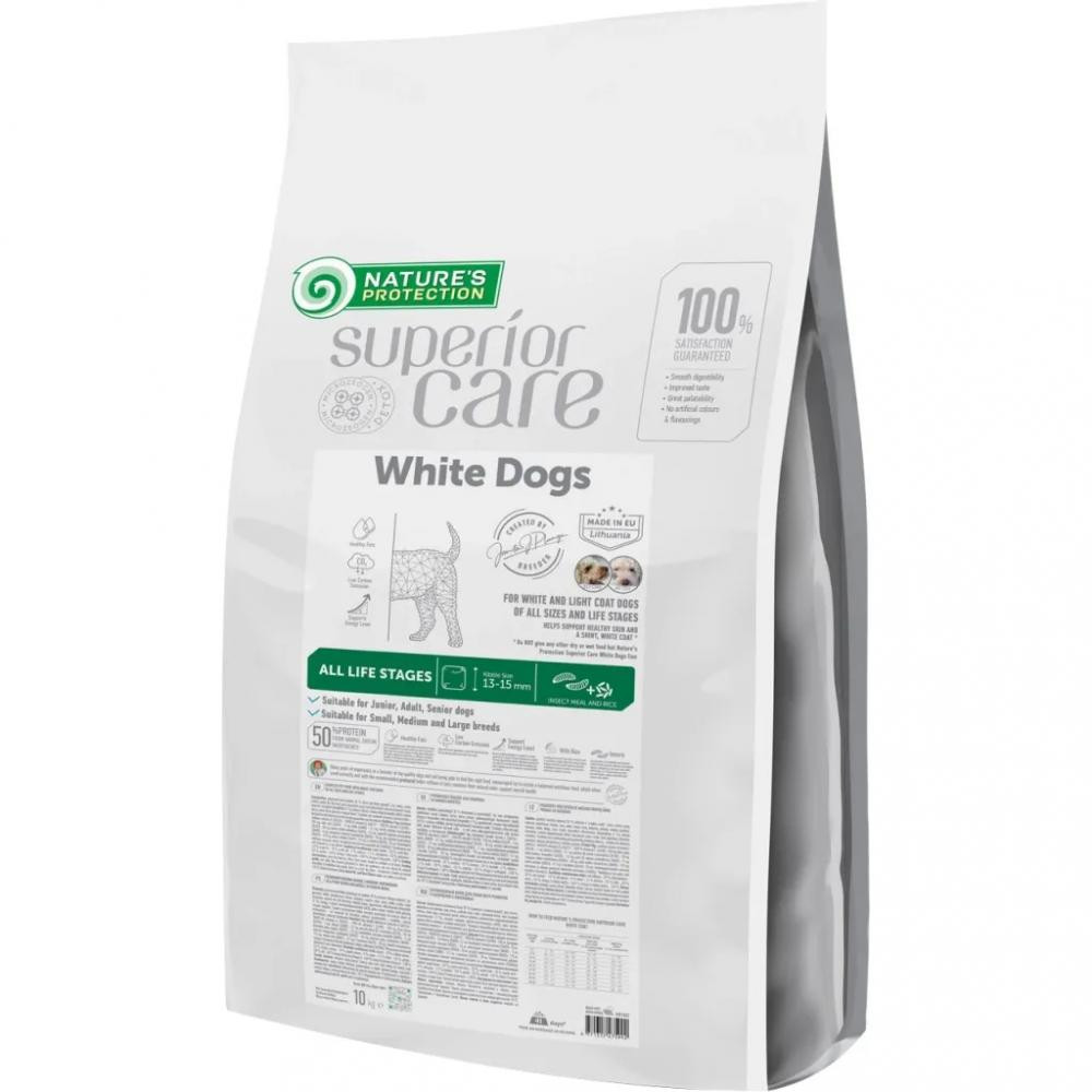 Nature's Protection Superior Care White Dogs Insect All Sizes and Life Stages 10 кг (NPSC47599) - зображення 1