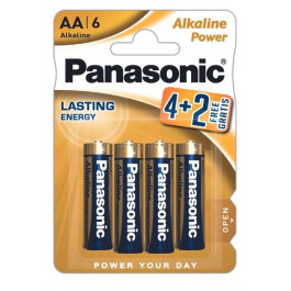 Panasonic AA bat Alkaline 6шт Alkaline Power (LR6REB/6B2F)