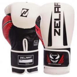 Zelart Перчатки боксерские BO-1323, 14oz, белый/черный/красный