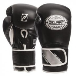 Zelart Перчатки боксерские BO-1361, 14oz, черный/серебряный