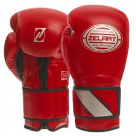 Zelart Перчатки боксерские BO-1361, 14oz, красный/серебряный