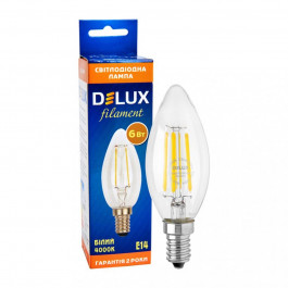 DeLux LED BL37B 6W 4000K 220V E14 filament (90011684)