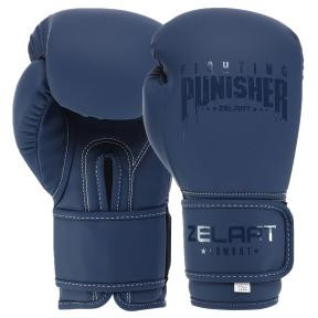 Zelart Рукавички боксерські Punisher BO-7553 / розмір 14oz, темно-синій - зображення 1