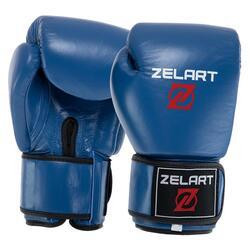 Zelart Рукавички боксерські VL-8477 / розмір 14oz, синій