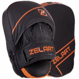 Zelart Лапа вигнута для боксу та єдиноборств VL-3148, чорний/жовтогарячий
