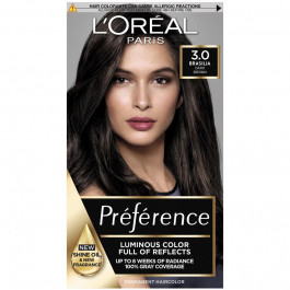 L'Oreal Paris Стійка гель-фарба для волосся  Recital Preference 3 - Темно-каштановий 174 мл (3600010012863)
