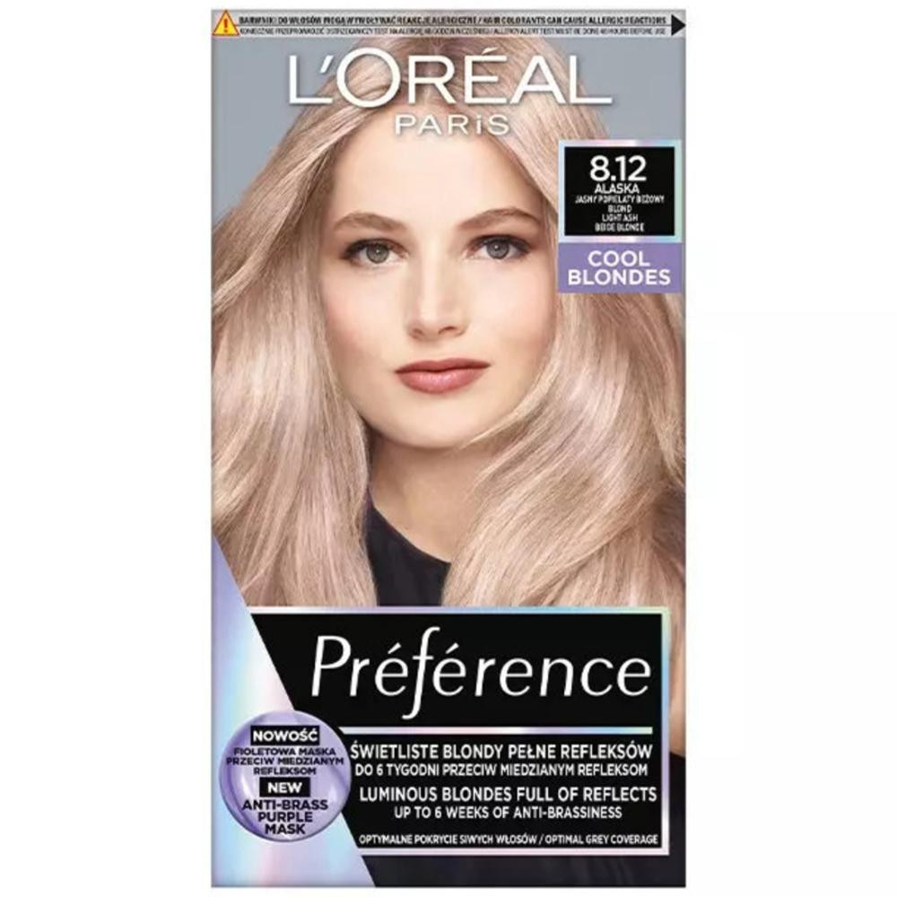 L'Oreal Paris Фарба для волосся  Preference 8.12 Аляска 174 мл (3600523948888) - зображення 1