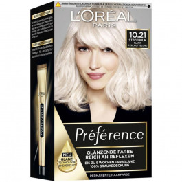 L'Oreal Paris Стійка гель-фарба для волосся  Recital Preference 10.21 - Світло-світло русявий перламутровий освітл