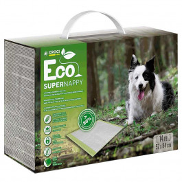 Croci Пелюшки для собак  Super Nappy Eco одноразові абсорбуючі 57х84 см 14 шт. (8023222214842)