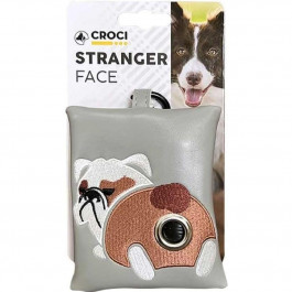 Croci Міні-сумка диспенсер  Bulldog Stranger Face з пакетами для прибирання за собаками (8023222242241)