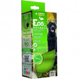 Croci Біорозкладні пакети  Eco Dog Bag для прибирання за собаками 60 шт. (4 рулони x 15 шт.) (802322223985