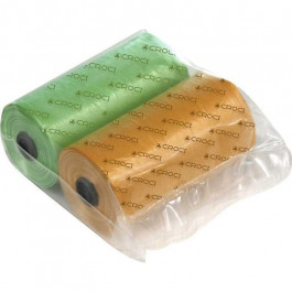 Croci Гігієнічні пакети  для прибирання за собаками помаранчеві та зелені 40 шт. (2 рулони x 20 шт.) (8023