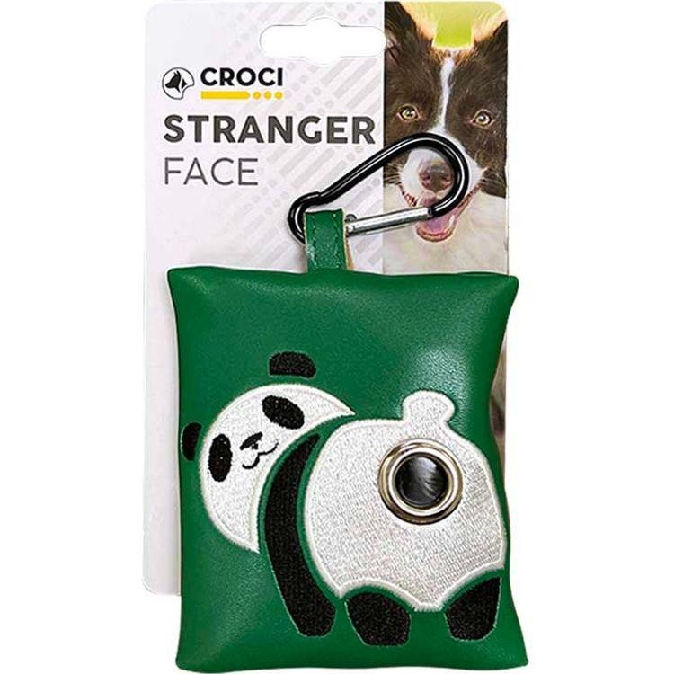 Croci Міні-сумка диспенсер  Panda Stranger Face з пакетами для прибирання за собаками (8023222242227) - зображення 1