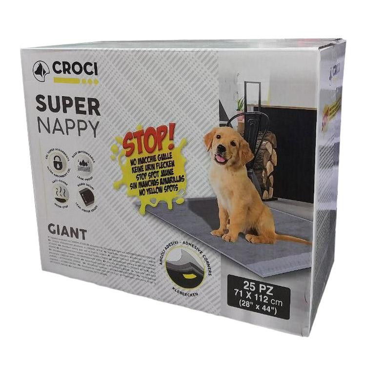 Croci Пелюшки для собак  Super Nappy одноразові з активованим вугіллям 71х112 см 25 шт. (8023222270565) - зображення 1