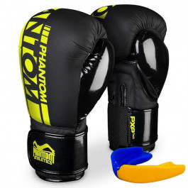 Phantom Athletics Боксерські рукавички Apex Elastic 16oz Neon Black/Yellow (PHBG2300-16)
