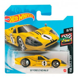   Hot Wheels 67 Ford GT40 Mk.IV Race Day 1:64 GTB67 Yellow