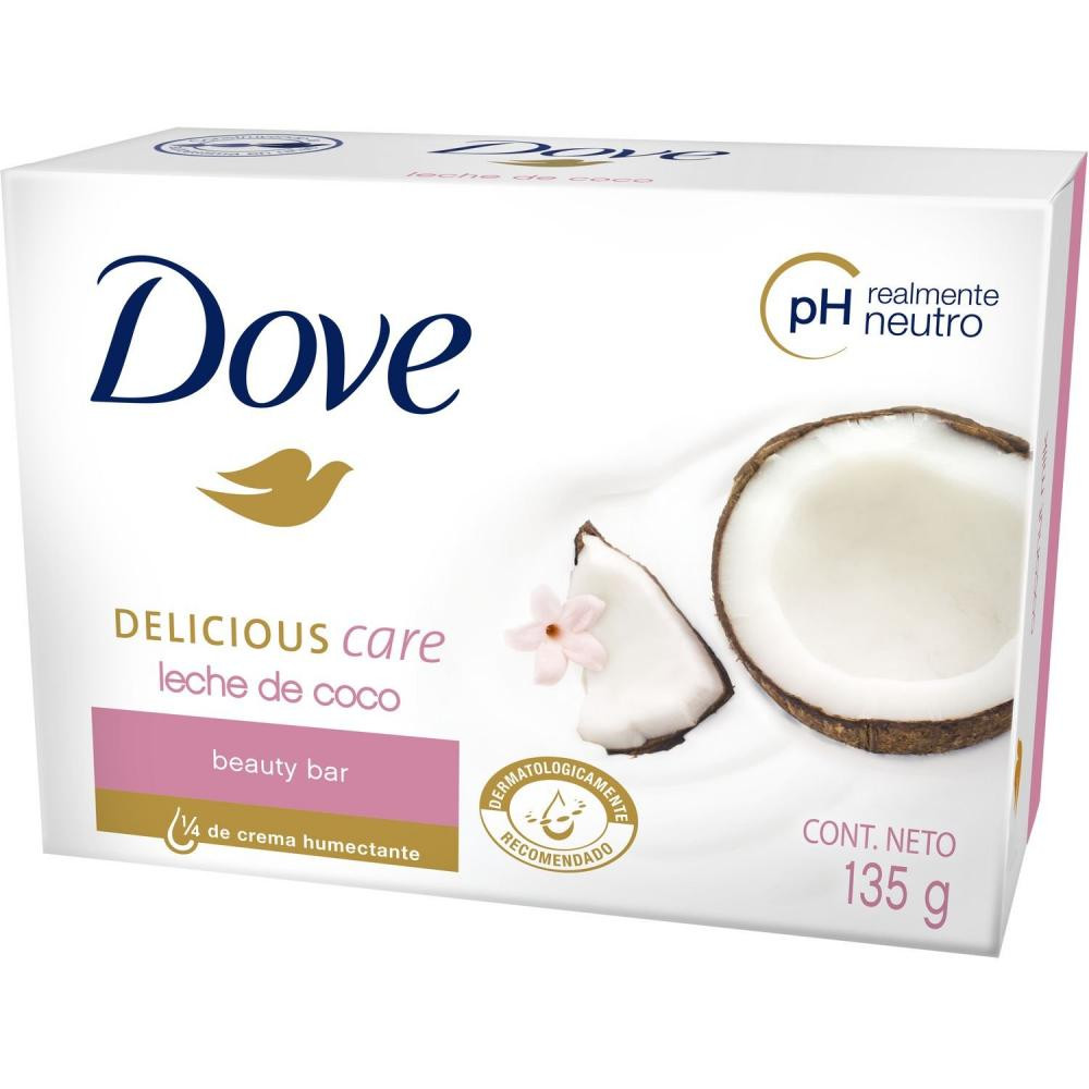 Dove Крем-мыло  Кокосовое молочко и лепестки жасмина 135 г (8712561306577) - зображення 1