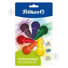   Pelikan Карандаши восковые фигурные Mouse 6 цветов (803328)