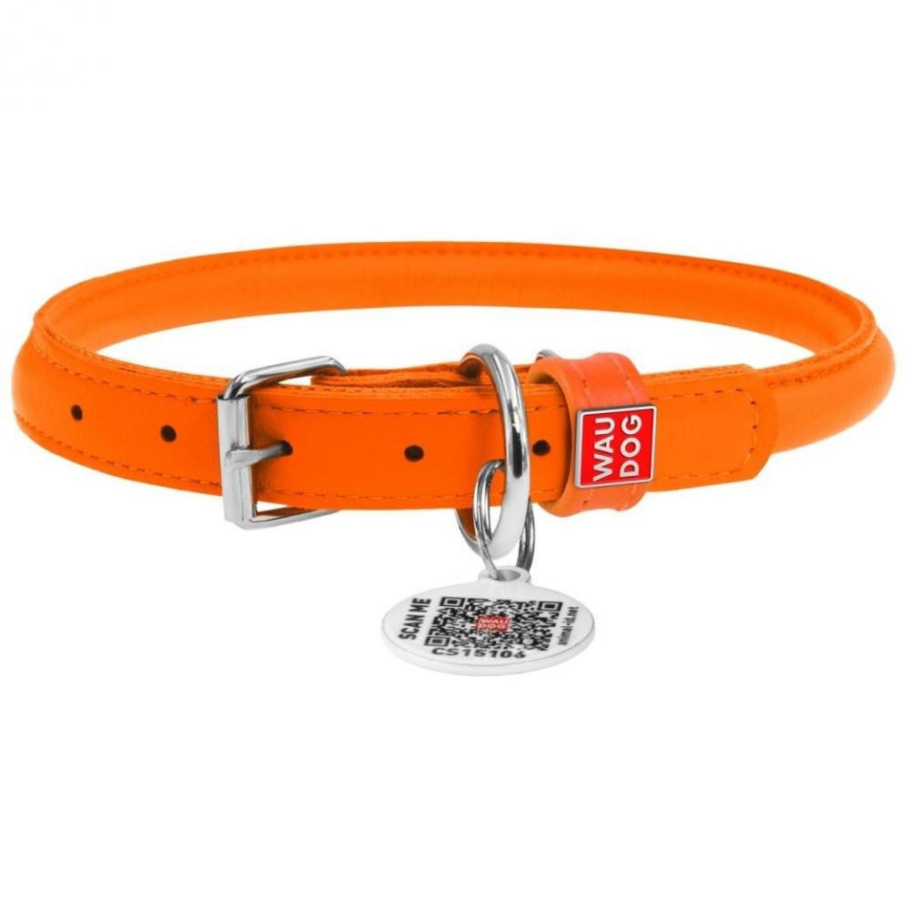 Collar Glamour круглый для собак с длинной шерстью 0.6x25-33см, оранжевый (22414) - зображення 1