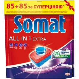 Somat Таблетки для посудомийної машини  All in 1 Extra Duo 85+85 шт (9000101820676)
