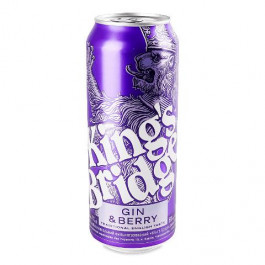 King's Bridge Напій слабоалкогол  Gin&Berry 7% з/б, 500 мл (4820252123304)