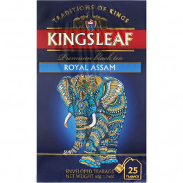   Kingsleaf Чай чорний  Royal Assam, конверт, 25*2 г (4792252942561)