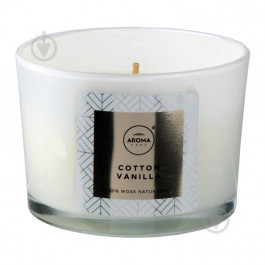 AROMA HOME Свеча ароматическая Cotton Vanilla (5902846836650)