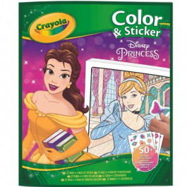 Crayola Книга-раскраска с наклейками Принцессы (04-0202)
