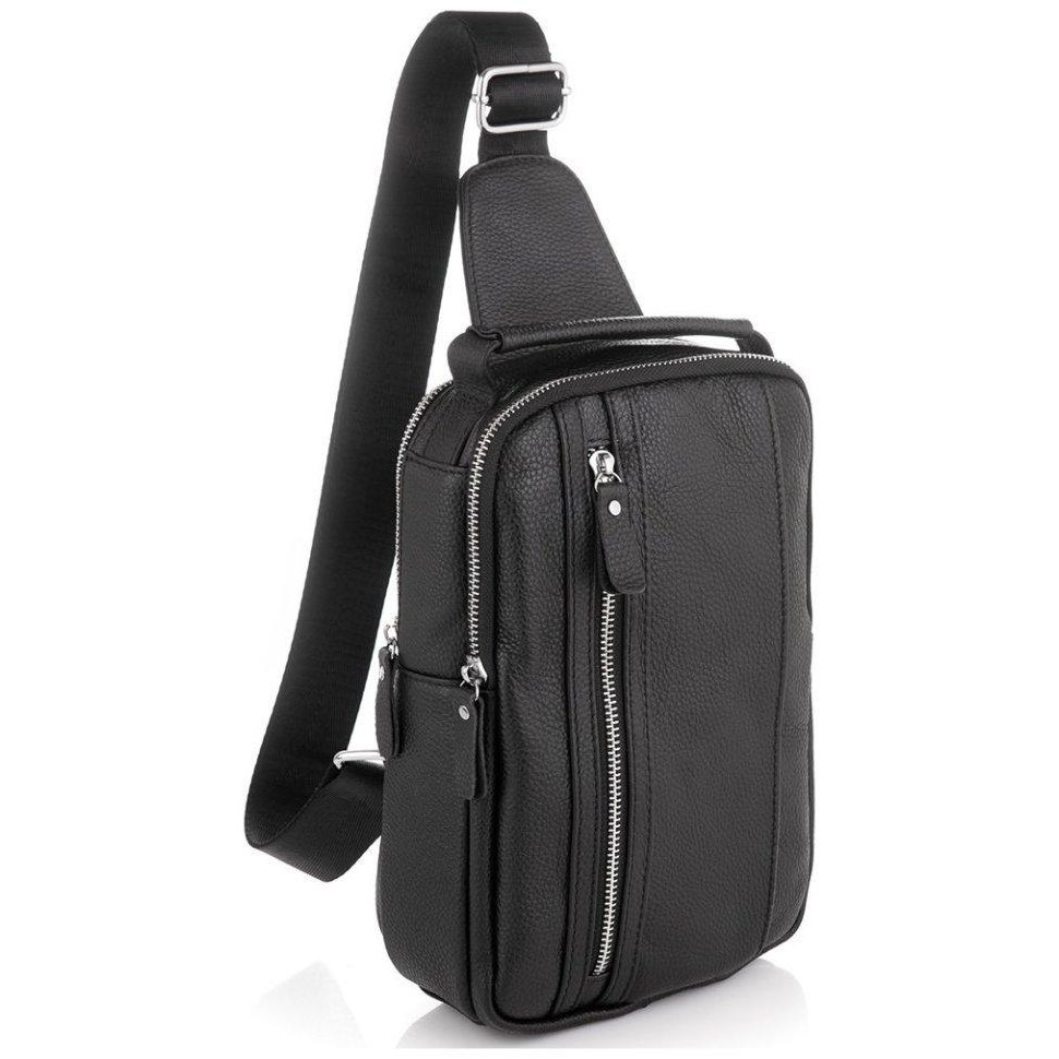 TIDING BAG Мужская сумка-слинг  A25F-693A Черная - зображення 1