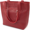 Grande Pelle Червона жіноча сумка-шоппер із гладкої шкіри з довгими ручками  (19073) - зображення 7