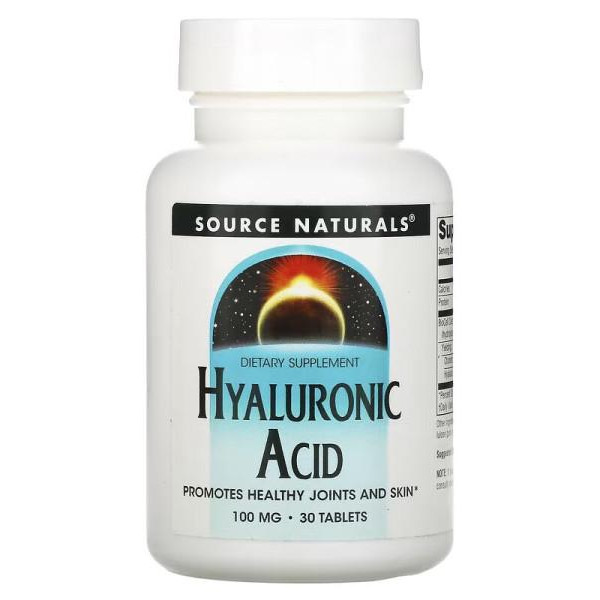 Source Naturals Hyaluronic Acid, 100 mg, 30 Tab - зображення 1