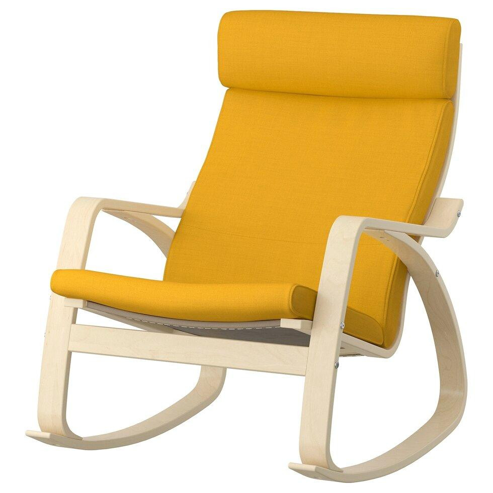 IKEA POANG березовий шпон/жовтий (593.958.44) - зображення 1