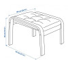 IKEA POANG підніжка коричневий/синій (095.021.58) - зображення 3